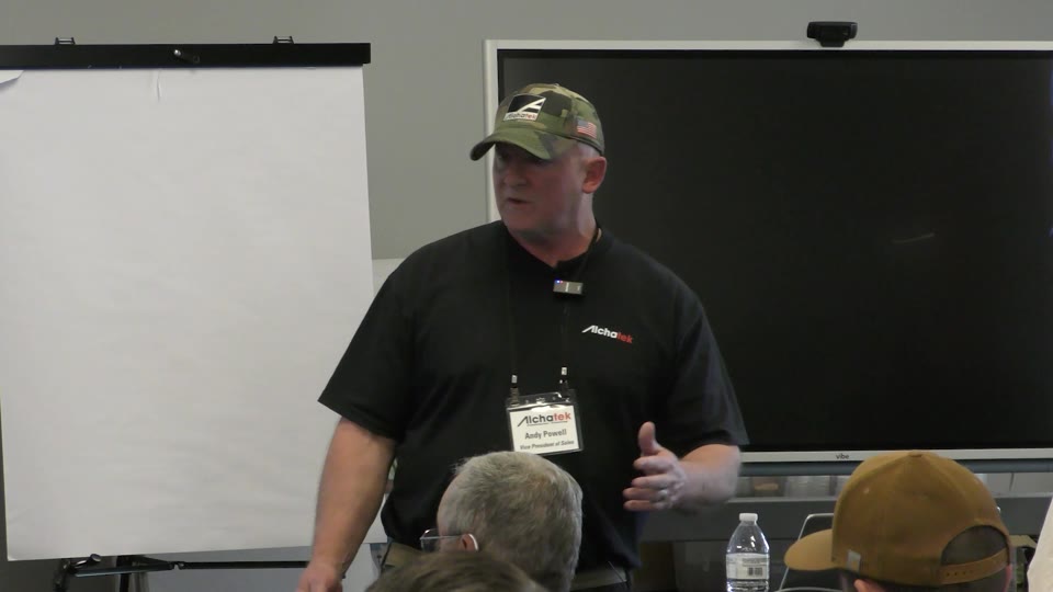 Andy Powell presenting