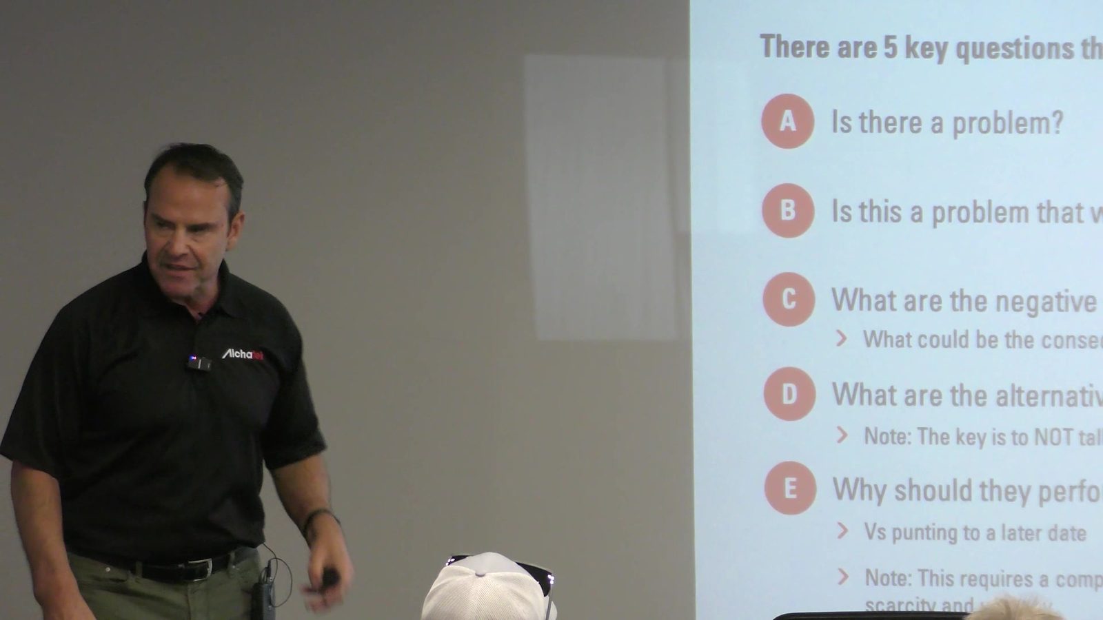 Gene McNaughton presenting closing strategies