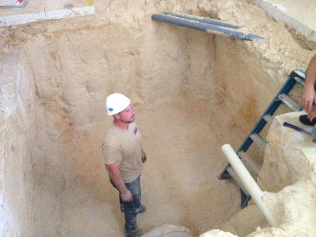 Elevator pit excavation assist